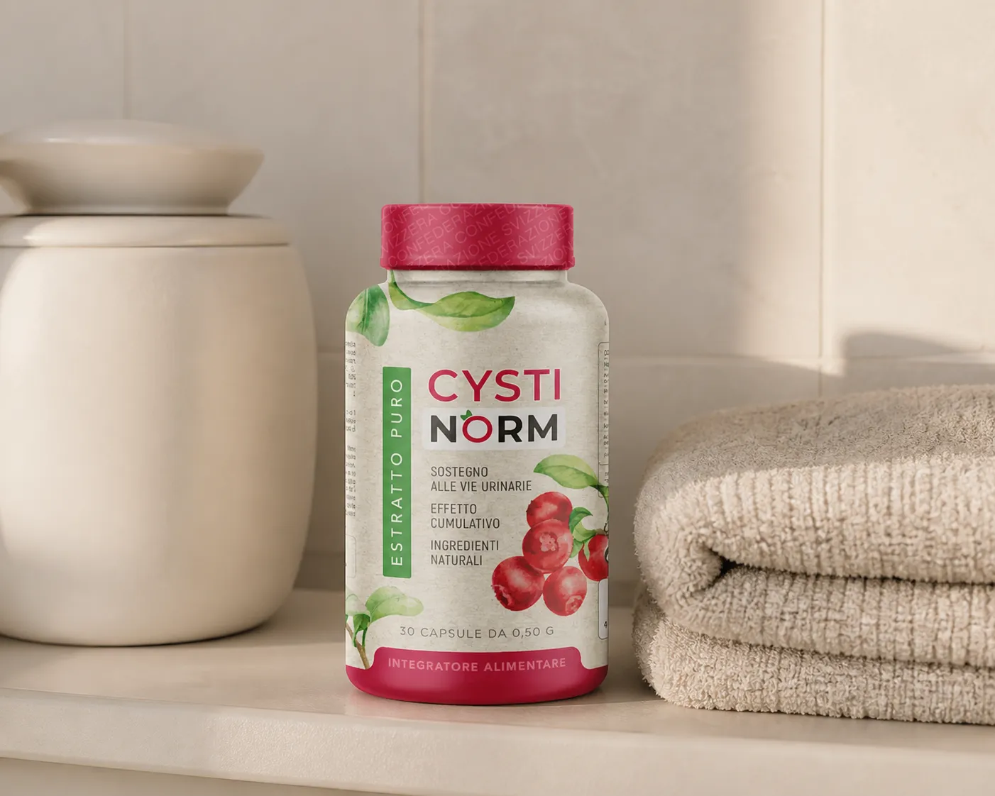 CYSTINORM — Verpackung im Alltag