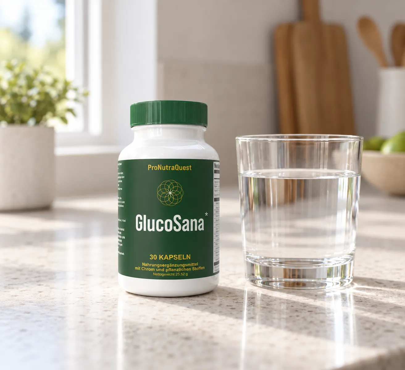 GlucoSana — Verpackung im Alltag